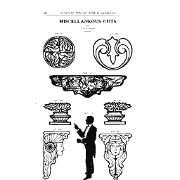 Ornament cuts with standing man