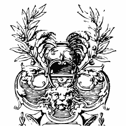 Shield cartouche with branches