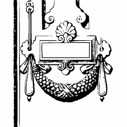Shell topped label cartouche