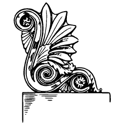 Acanthus corner scroll