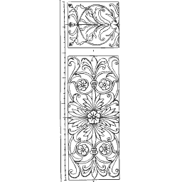 Rosette pilaster strip