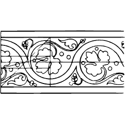 Scrolled frieze border 01