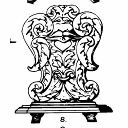 Foliate mask cartouche