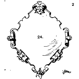 Masked lozenge cartouche