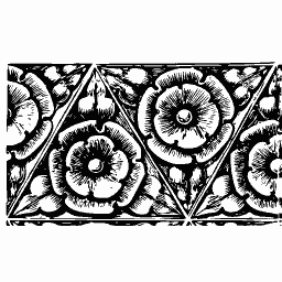 Rosette and triangle border band
