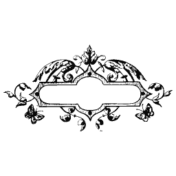 Blank tablet with butterflies