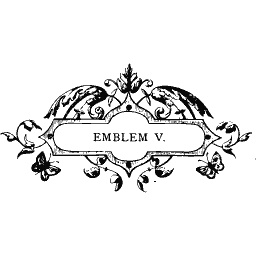 Emblem title banner with butterflies 03