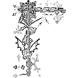 Illuminated border with a dragon 01