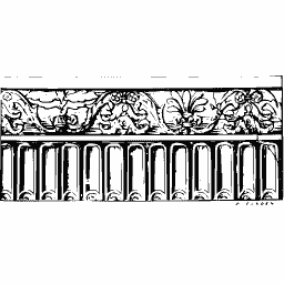 Fluted border strip