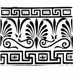 Anthemion and key border
