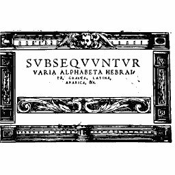 Title panel in an architectural frame