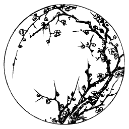 Plum branch roundel