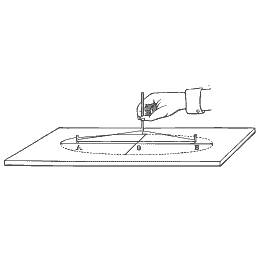 Hand tracing an ellipse