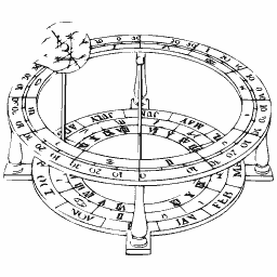 Astronomy armillary and orbit diagrams
