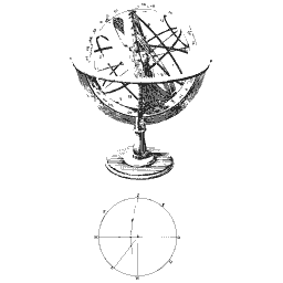 Armillary sphere and astronomy diagrams