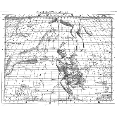 Auriga and Camelopardalis star chart