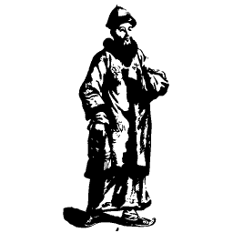 Standing figure in a coat