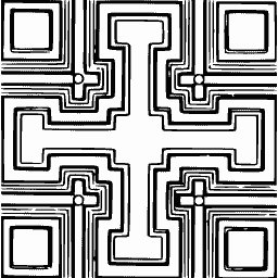 Greek key cross panel 01
