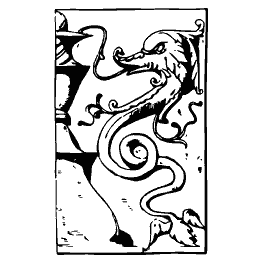 Grotesque scroll panel