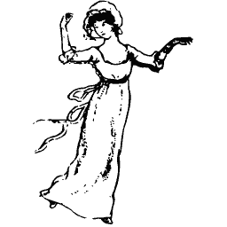 Girl in a bonnet waving
