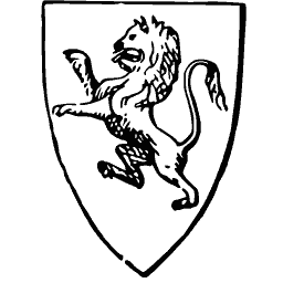Rampant lion shield 01