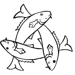 Three swimming fish