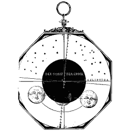 Volvelle with sun and moon faces
