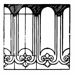 Gothic arcade panel