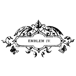 Emblem title banner with butterflies 04
