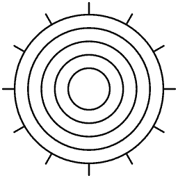 Concentric ring mark 12