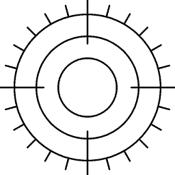 Concentric ring mark 13