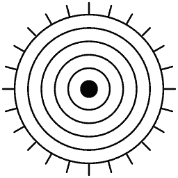 Concentric ring mark 23
