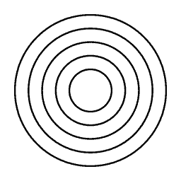 Concentric ring mark 25
