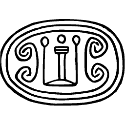 Scarab seal with a column