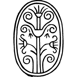 Scarab seal with a lotus plant