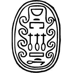 Cartouche with hieroglyphs