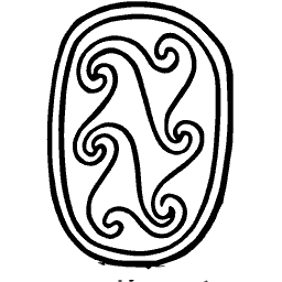 Interlaced scarab seal