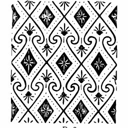 Lattice rosette pattern