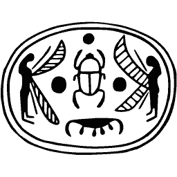 Winged scarab seal