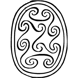 Running spiral scarab seal