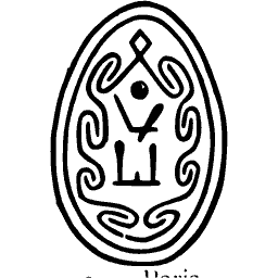 Scarab seal with a standing sign