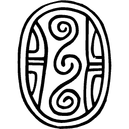 Barred spiral scarab seal