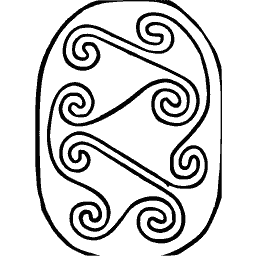 Coiled scroll scarab seal