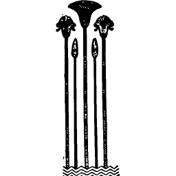 Papyrus stems over water