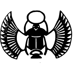 Winged scarab