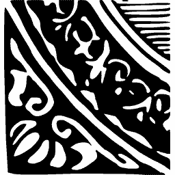 Stamp scrollwork fragment