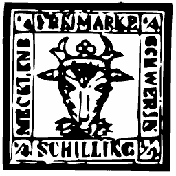 Bull's head schilling stamp