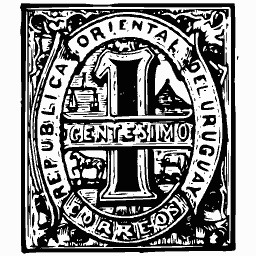 Numeral one in a lettered ring