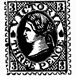 Crowned head in a toothed oval