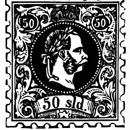 Laurelled head in a scrolled frame